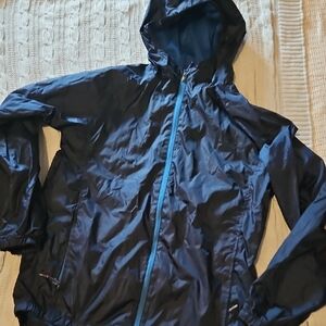 Boys L Swiss Alps Blue Hooded Jacket